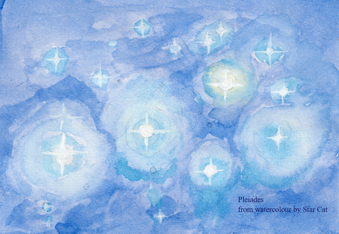 Pleiades watercolour by starcatspages.com