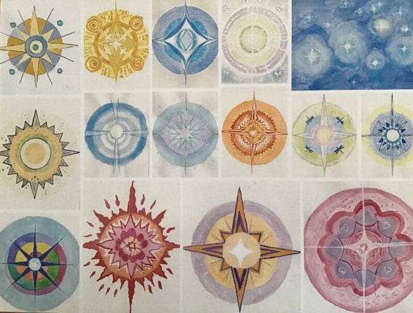 Behenian stars range greetings cards