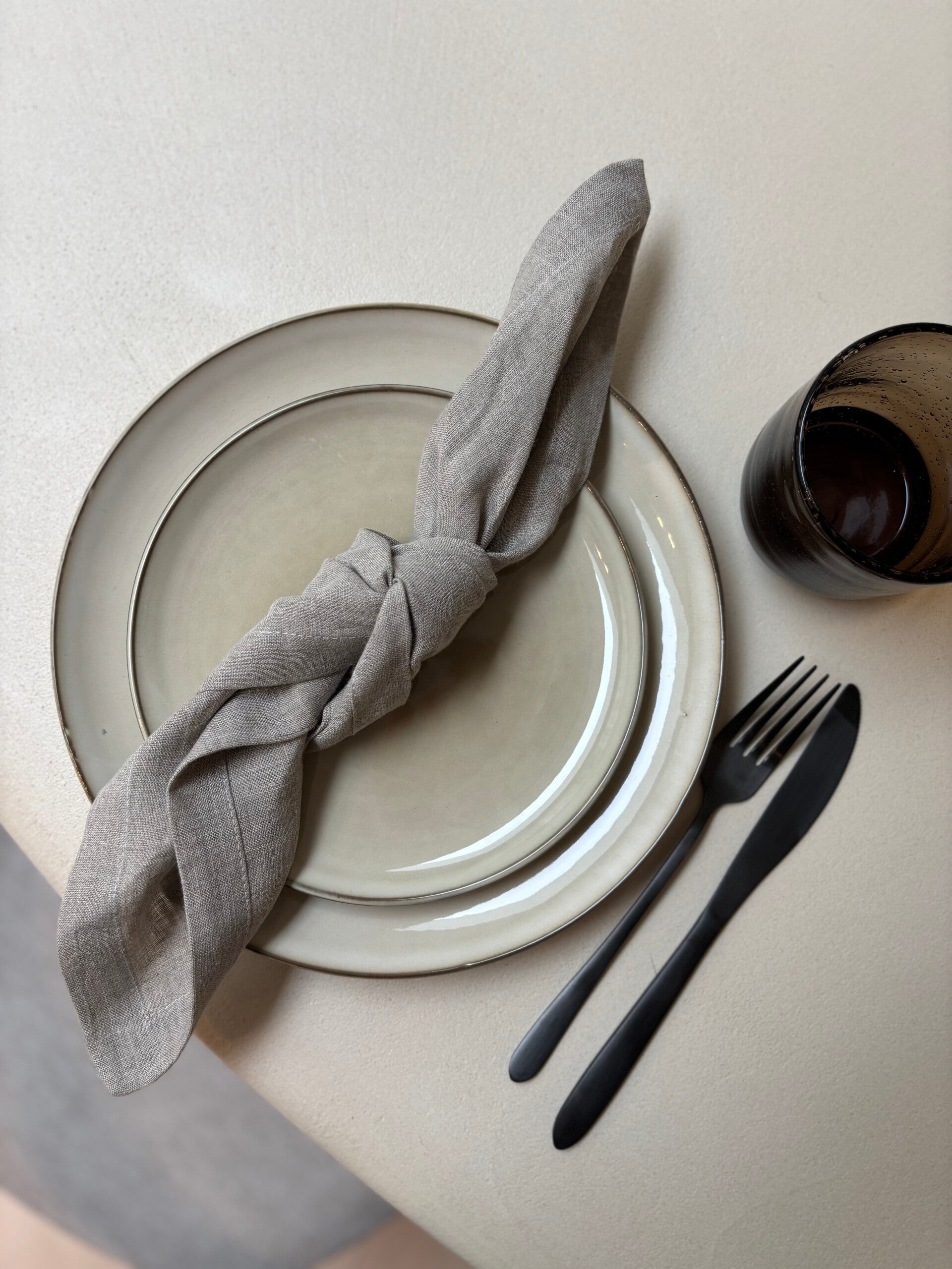 Servet linnen beige 40x40