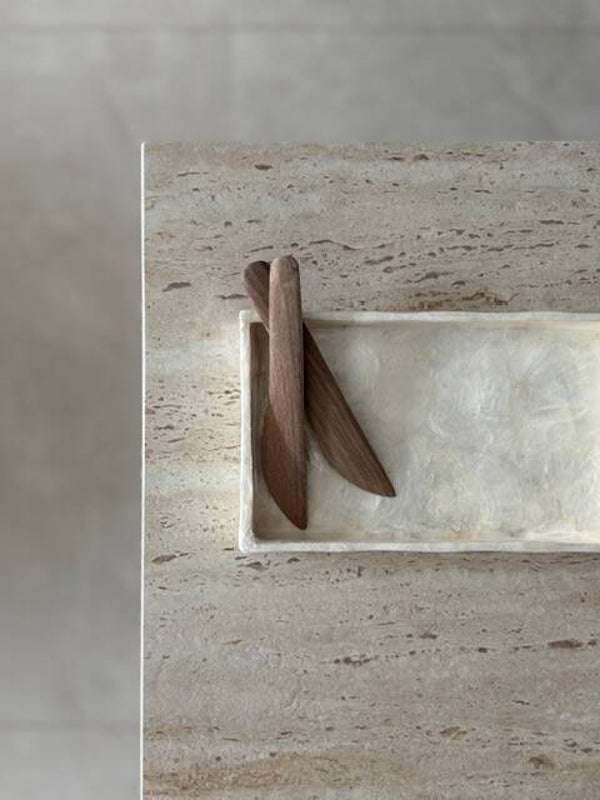 Tray Capiz Schelp Wit - XS