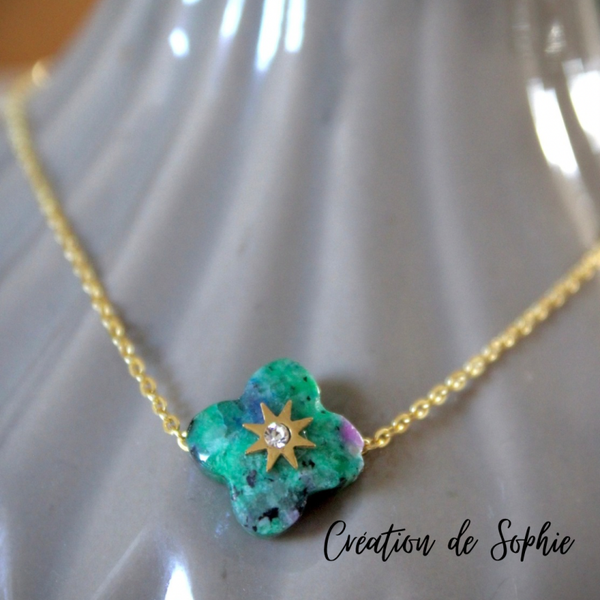 Collier rubis zoisite