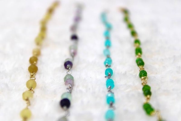 Bracelets chaîne pierre naturelle