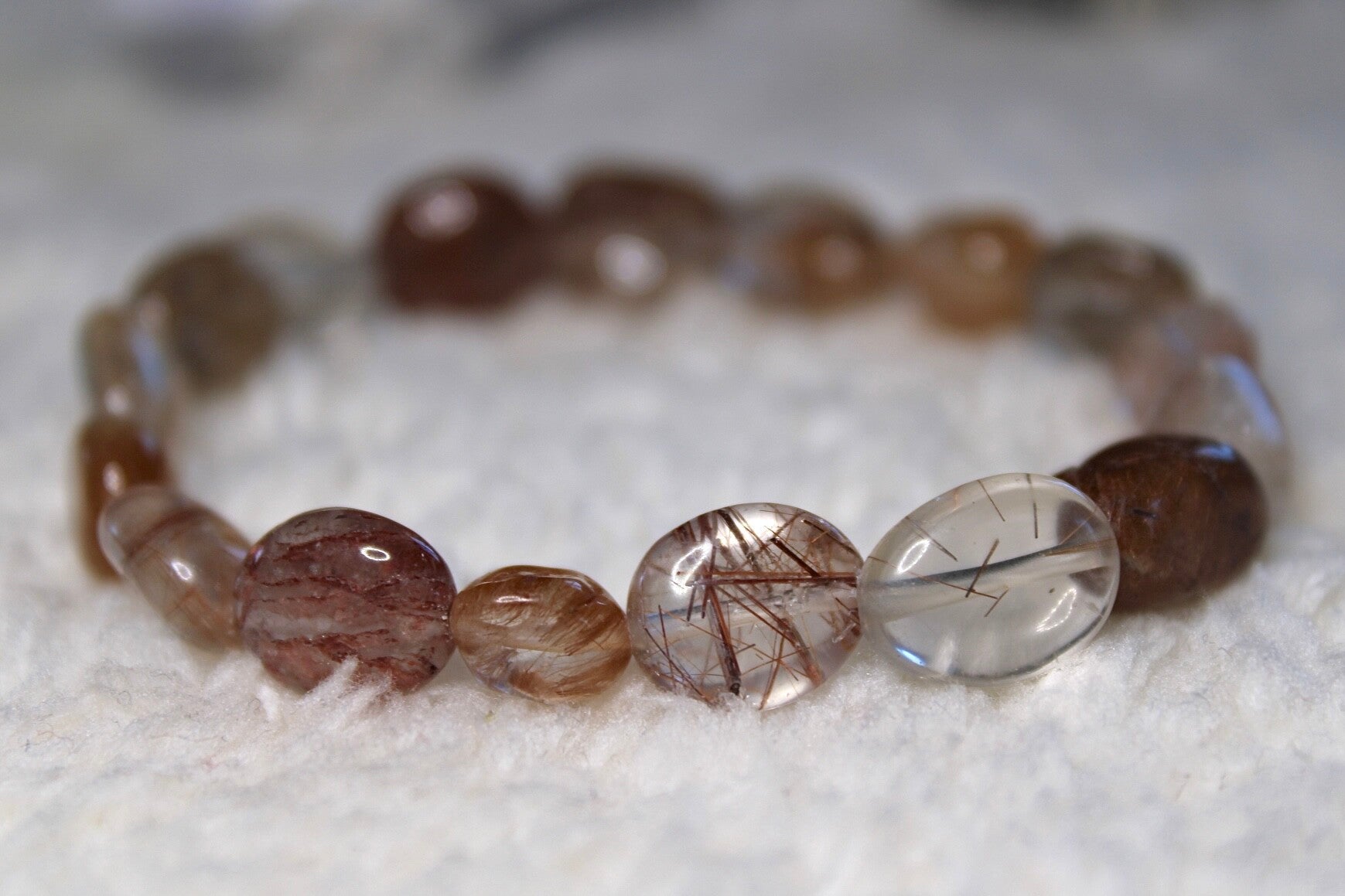 Bracelet quartz rutile