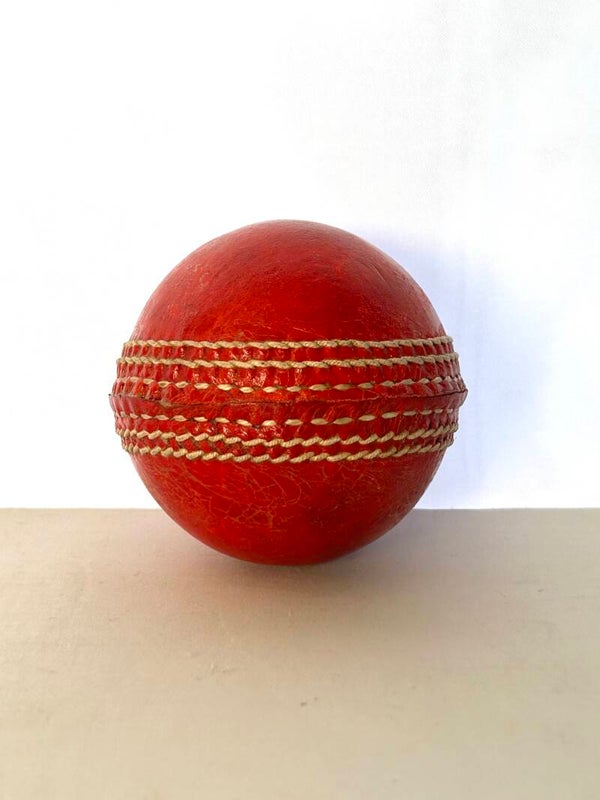 oude deco lederen cricket ball