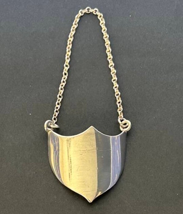 Christofle decanter karaf label métal argenté - verzilverd