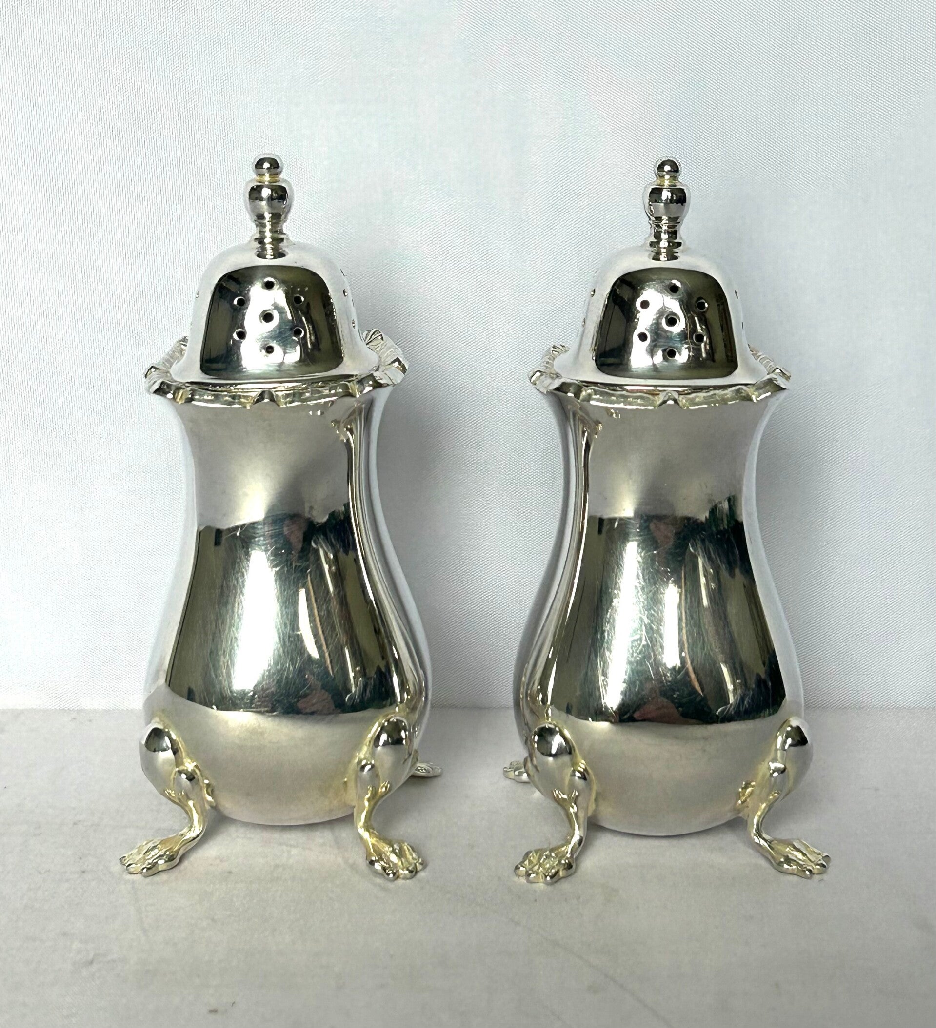 Garrard & co, London verzilverde peper zout strooiers