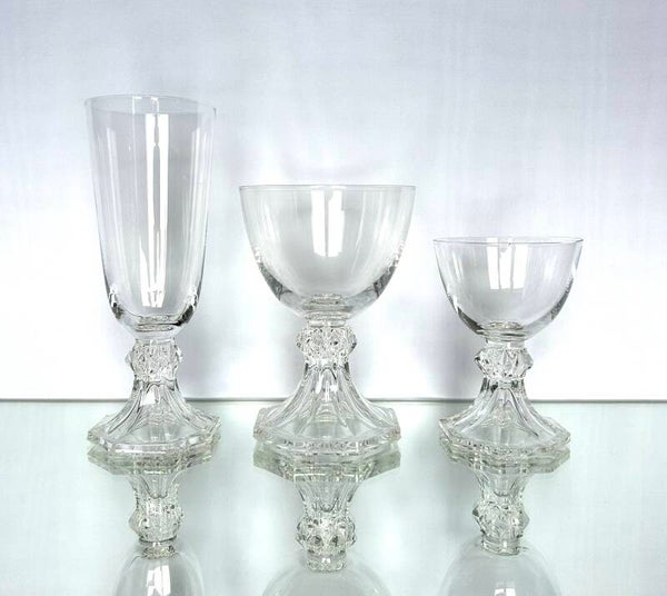 Val Saint Lambert set 18 stuks Yale kristal