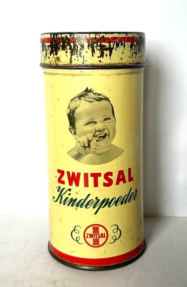 Vintage blik Zwitsal babypoeder