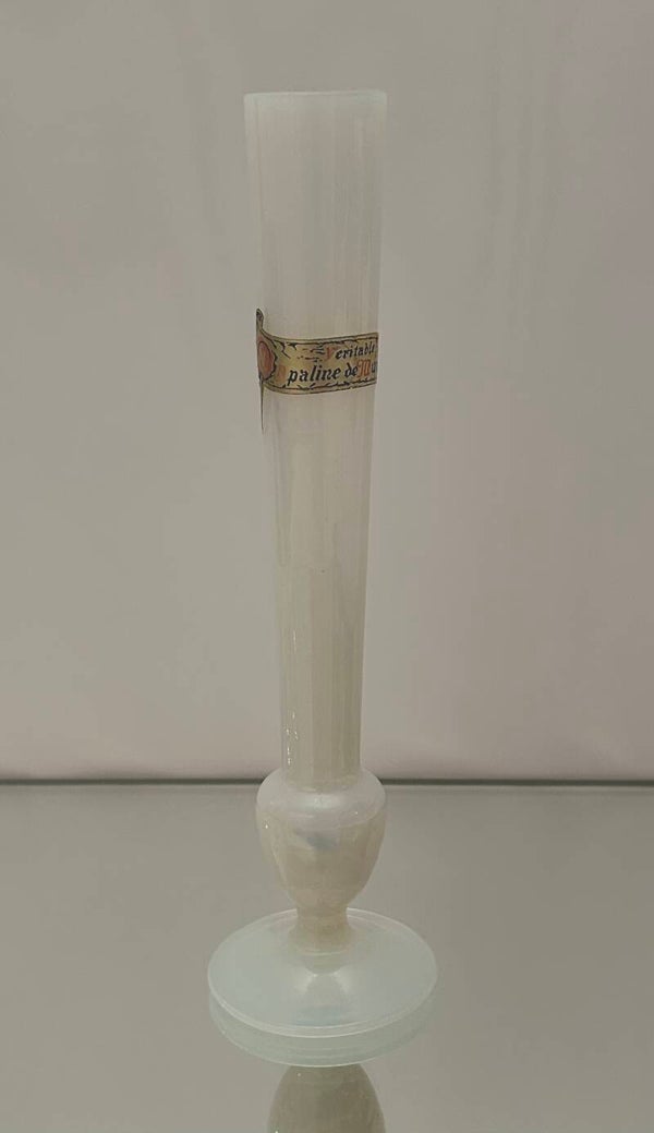 Wit opaline de Murano vaasje