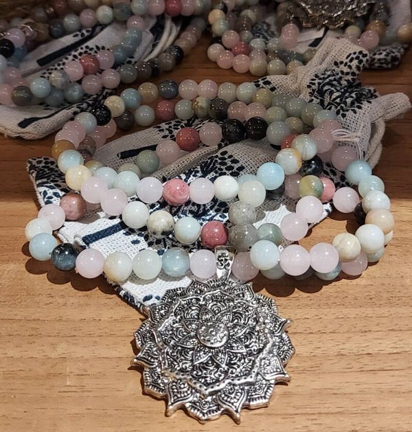 MALA | Lotus | Rozenkwarts - Amazoniet - Rhodoniet