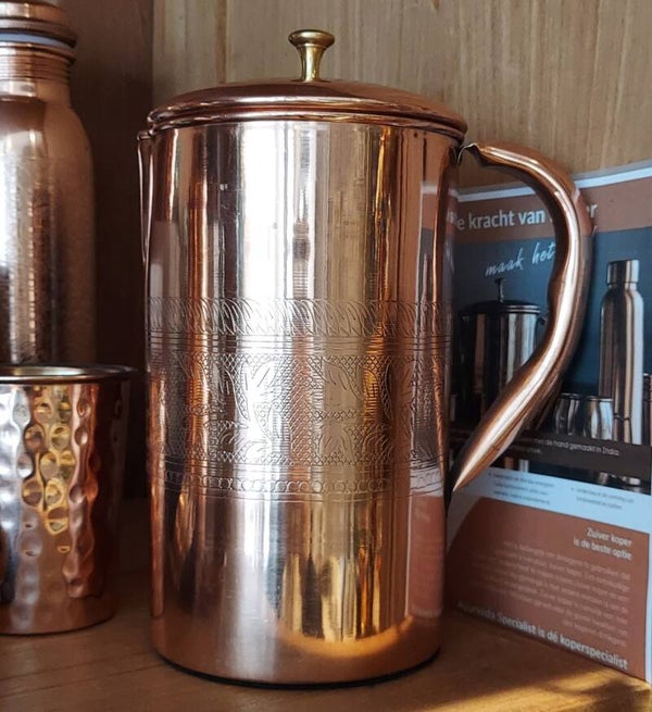 KAN 100% Koper | Bloempatroon | 1.5 liter