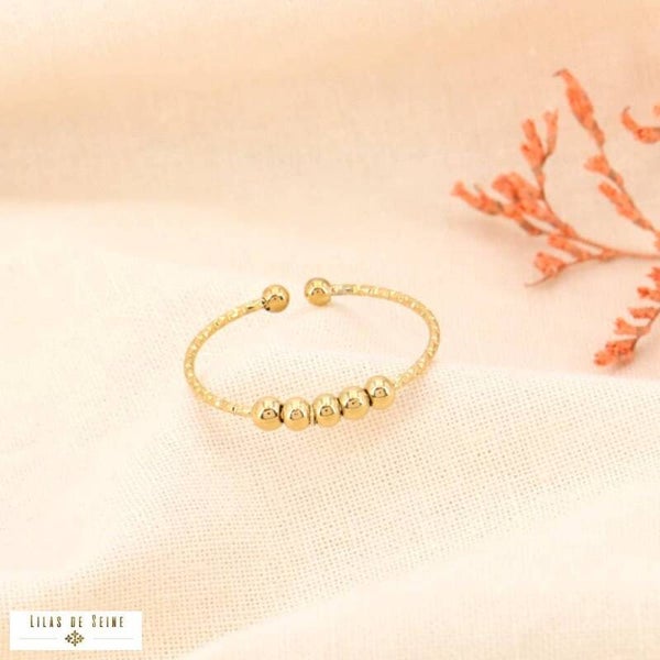 GOUDEN fijne Kogelring Lilas De Seine