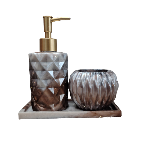 Zeepsetje brons/beige