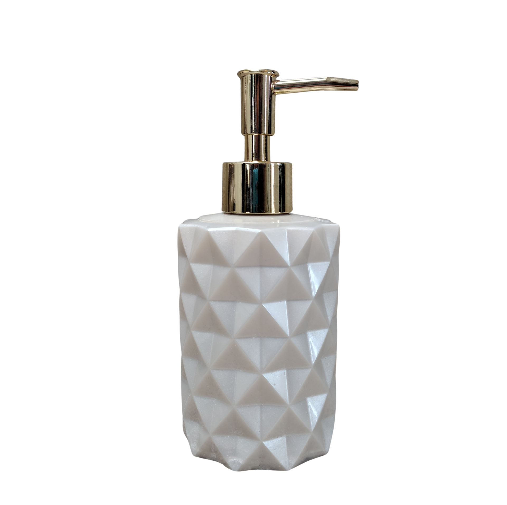 Zeepdispenser zilver wit