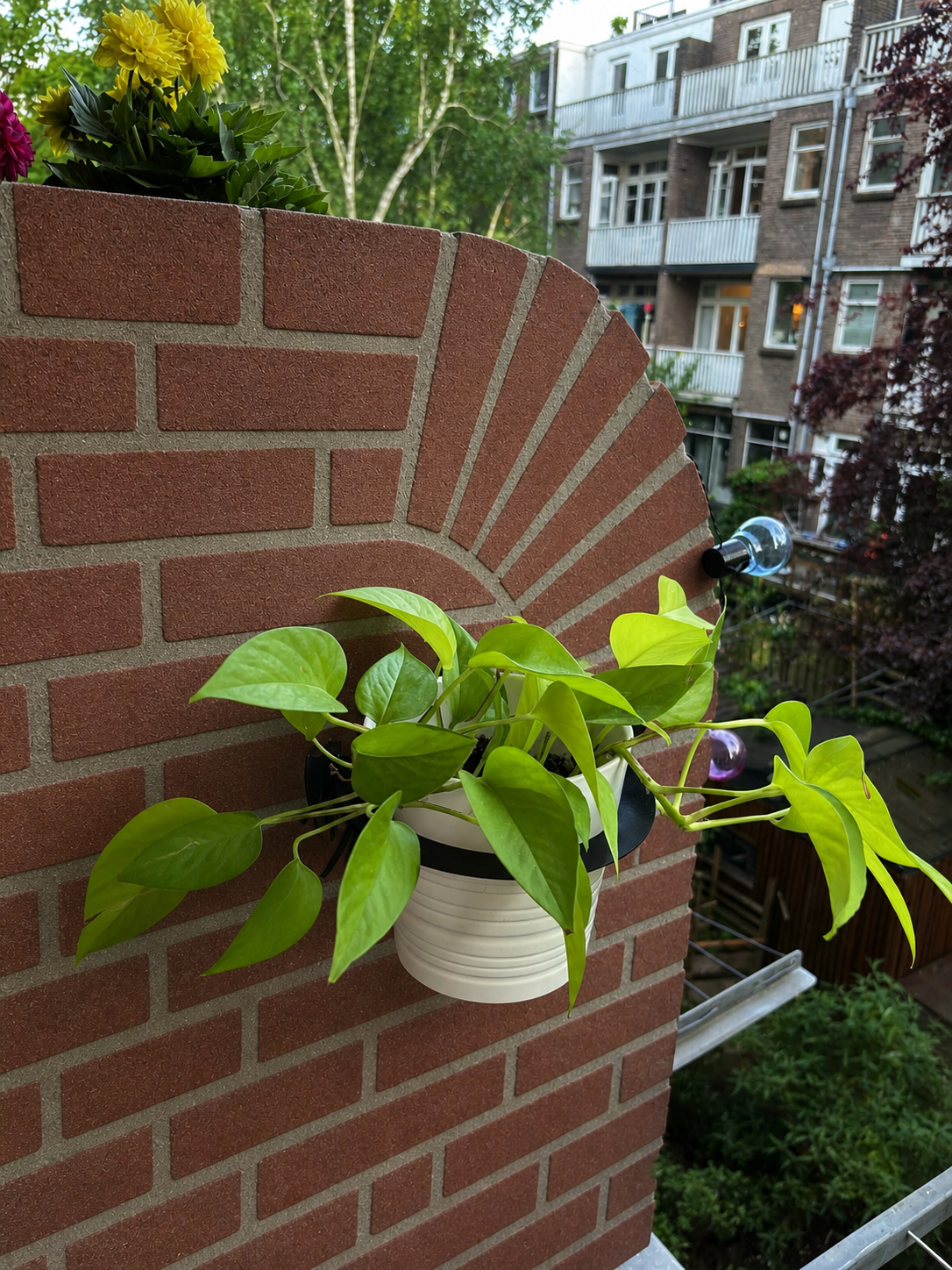Wandplanthouder - in de vorm van een vogel - voor binnen en buiten