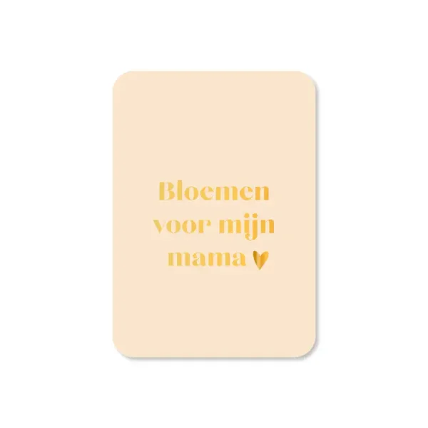 Voor mama, boeket kaartje