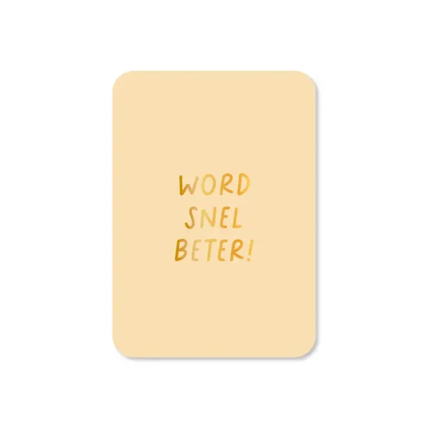 Word snel beter, boeket kaartje