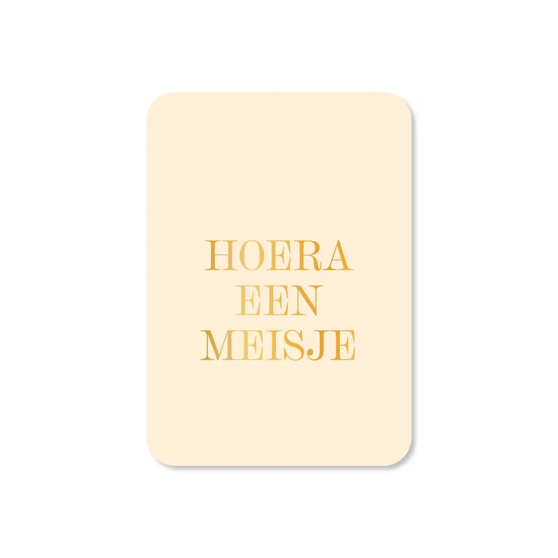 Hoera een meisje, boeket kaartje
