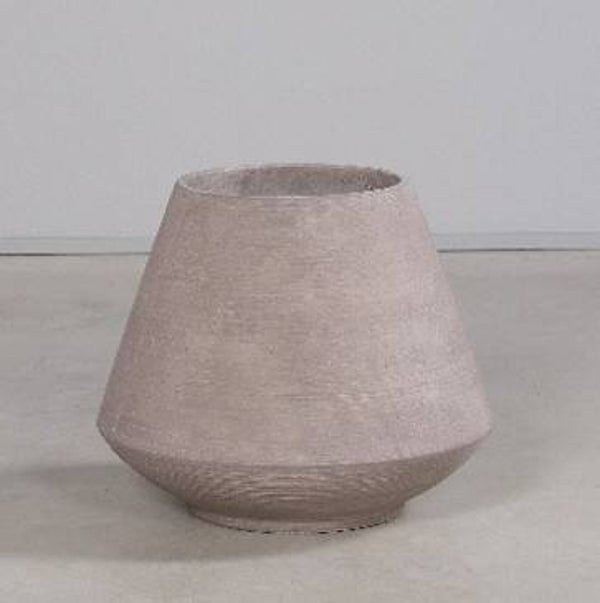 Cement pot taupe 47 cm