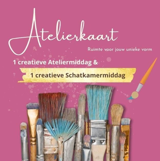 Atelierkaart (kennismaking: 1x Ateliermiddag + 1x Schatkamermiddag)