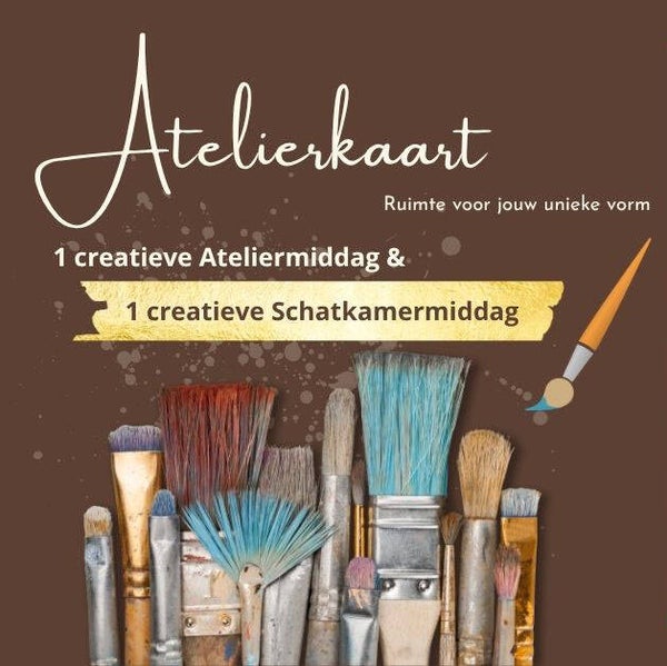 Atelierkaart (kennismaking: 1x Ateliermiddag + 1x Schatkamermiddag)