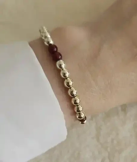 Sparkling Armband 5 MM Bordeaux Agaat