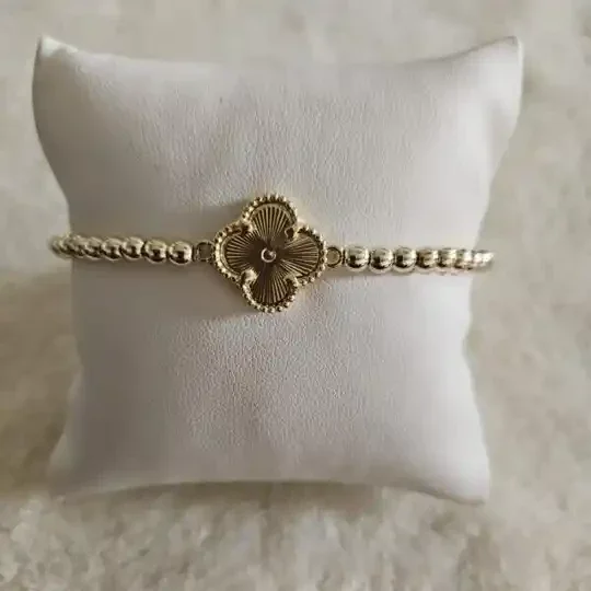 Sparkling Armband 4 MM Klaver Gold