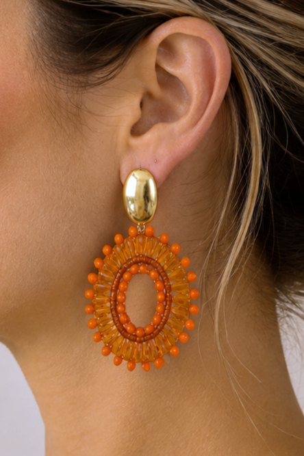 Belike Oorbellen Orange Facet