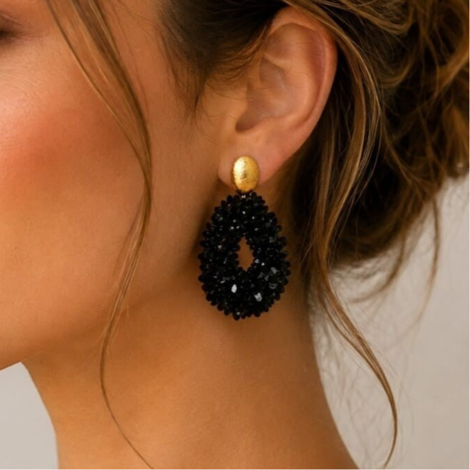 Belike Oorbellen Black Velvet