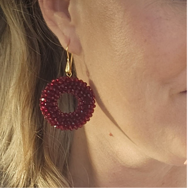 Belike Oorbellen Bordeaux Red