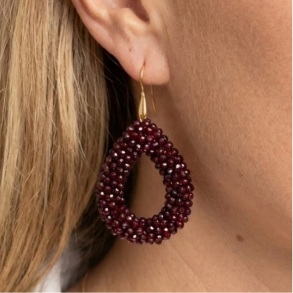 Belike Oorbellen Burgundi (Hanger)