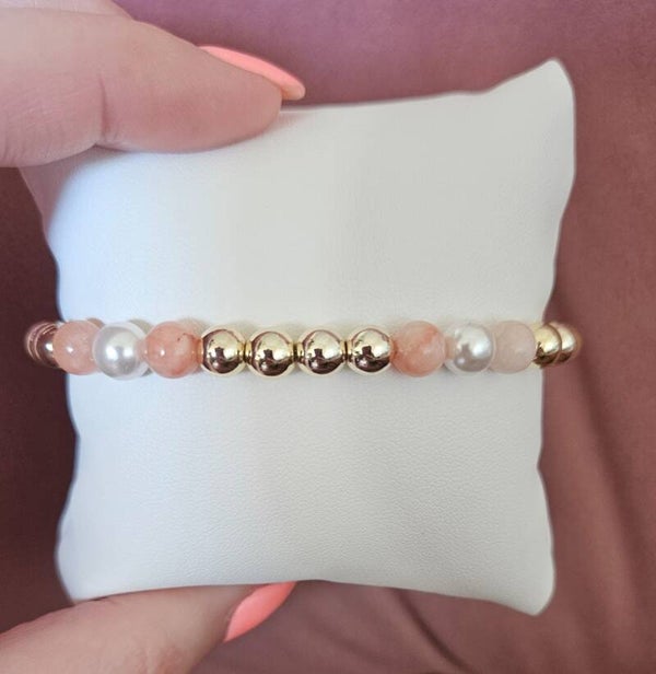 Armband Sparkling 6MM Pearly Sweet