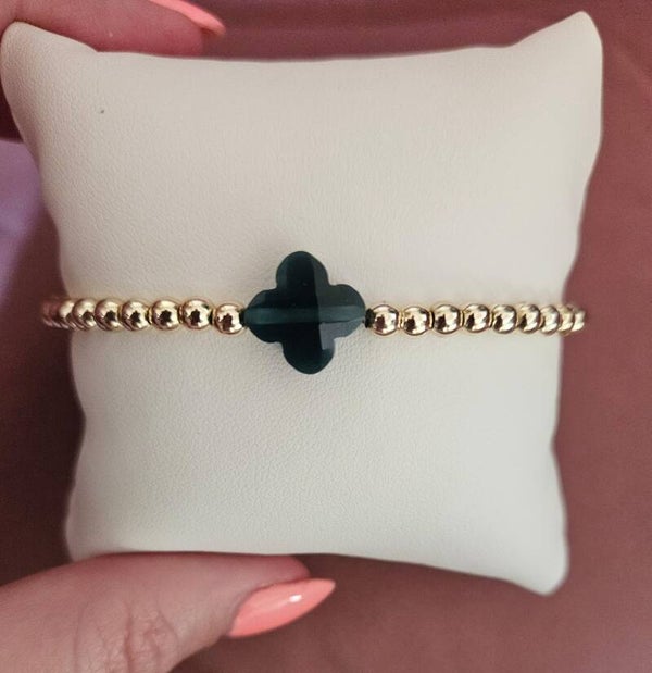 Armband Sparkling 4MM Clover Montana Blue