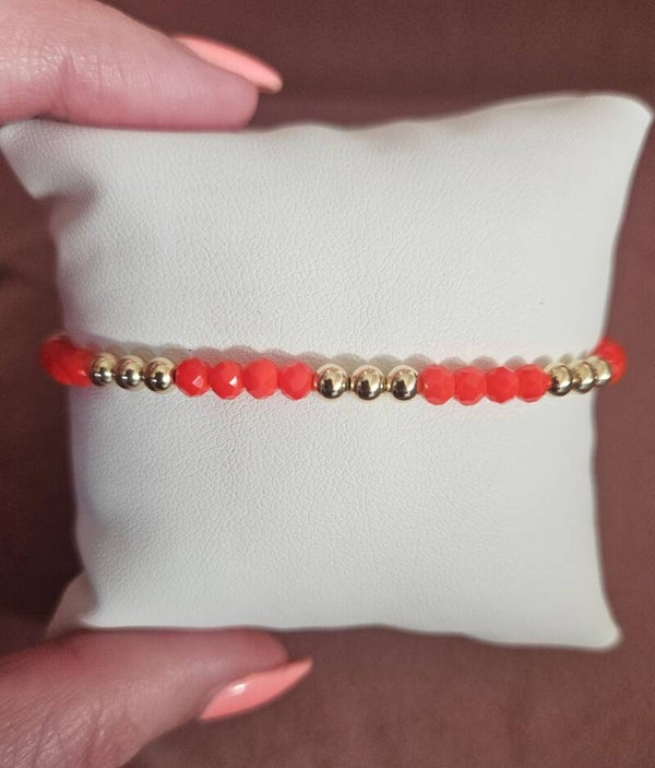 Armband Luxury 4MM Summer Vibe Coral Red