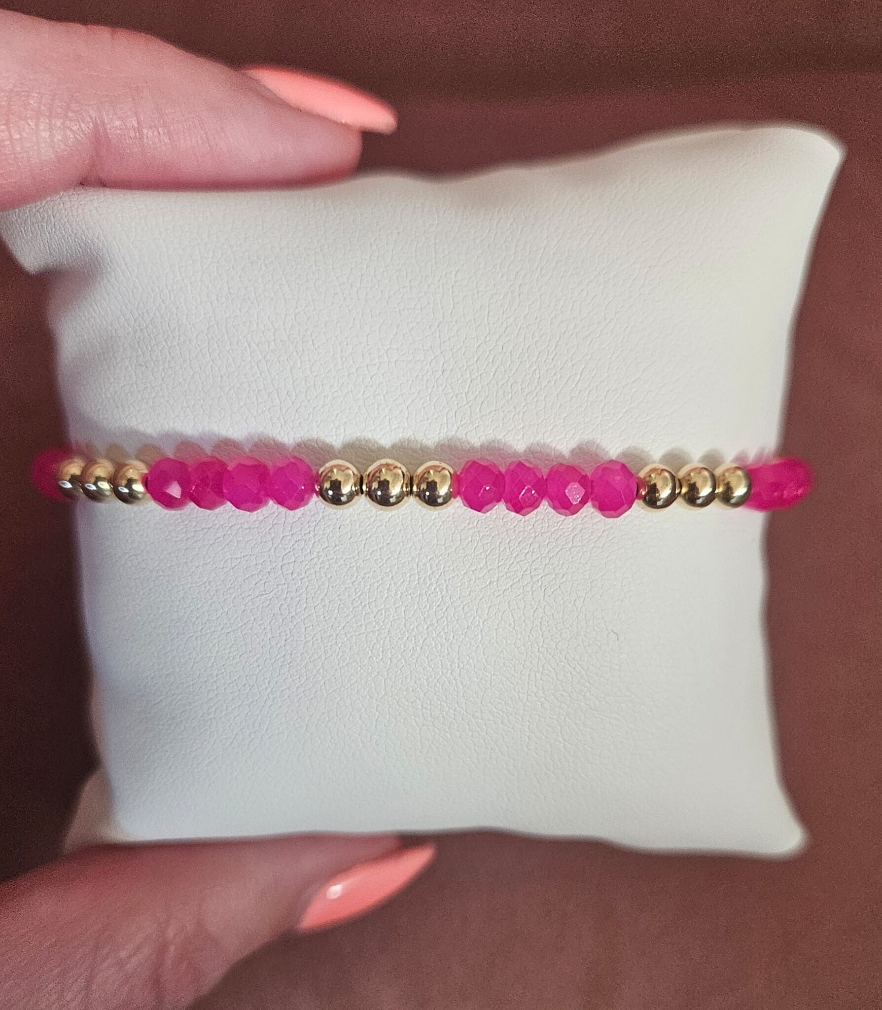 Armband Luxury 4MM Summer Vibe Lipstick Pink