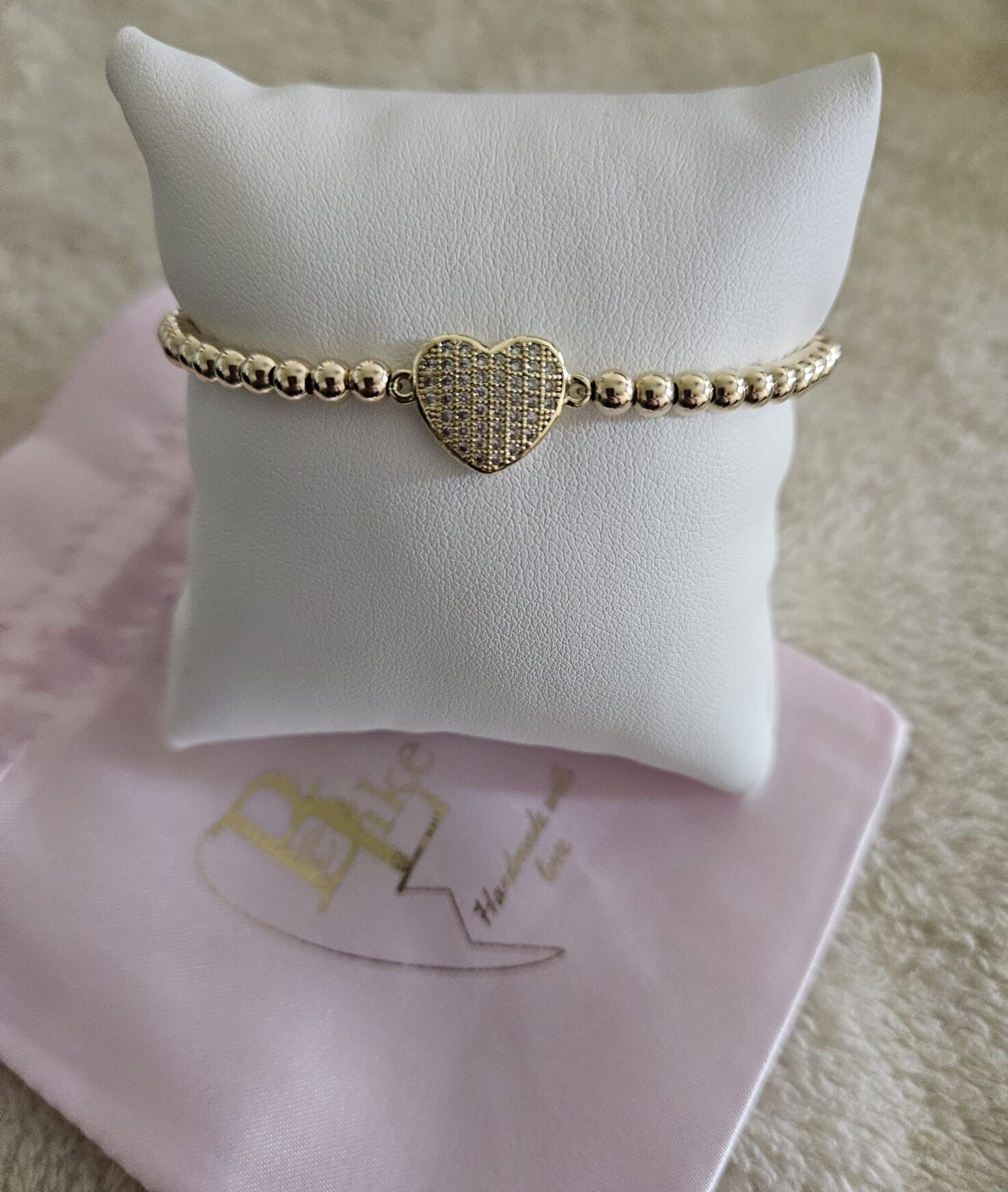 Armband Luxury 4MM Hart Strass