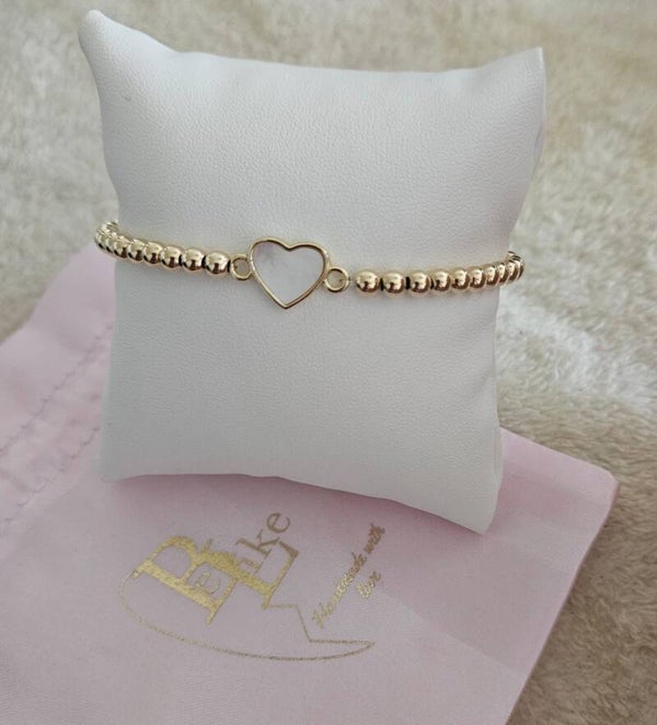 armband Luxury 4MM Open Paarlemoer Hartje