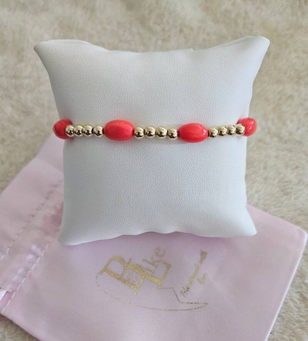 Armband Luxury 4MM Rood