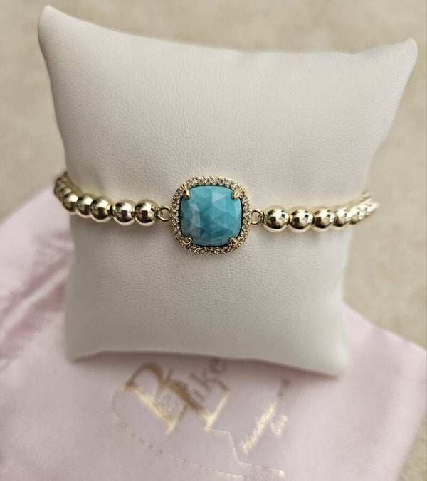 Armband Sparkling 5MM Stone Turquoise
