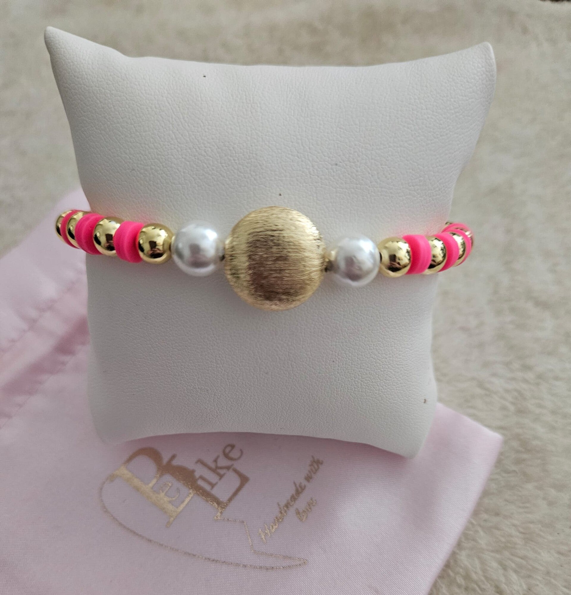 Armband Candy 6MM Peatly Pink