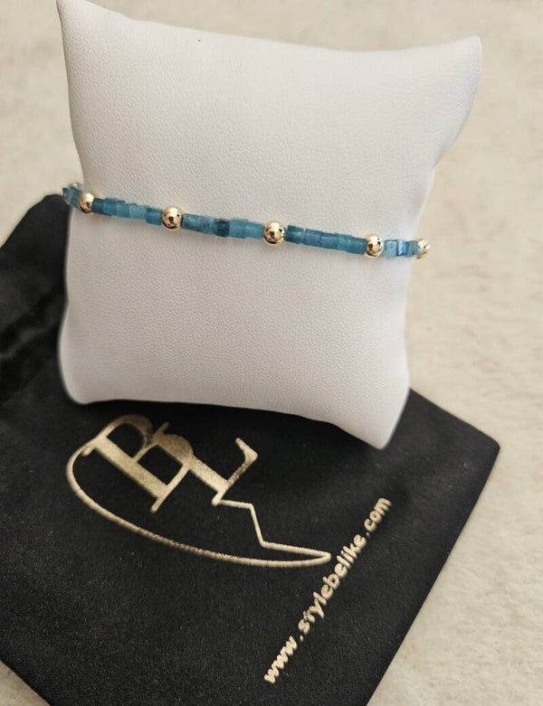 Armband Luxury 4MM Blue Jade