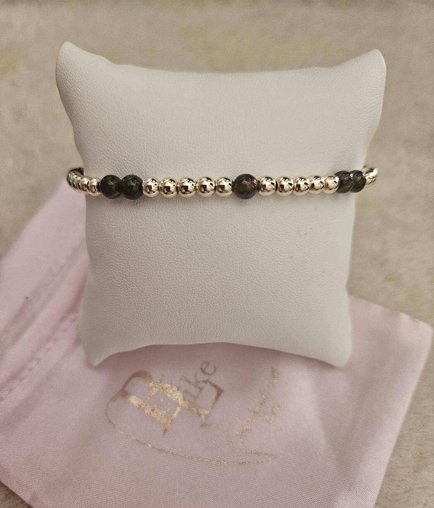 Sparkling Armband 4MM Nature Brown