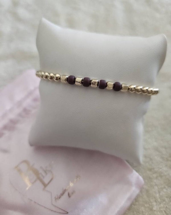 Armband Luxury 4MM hexagon Miyuki Chocolate