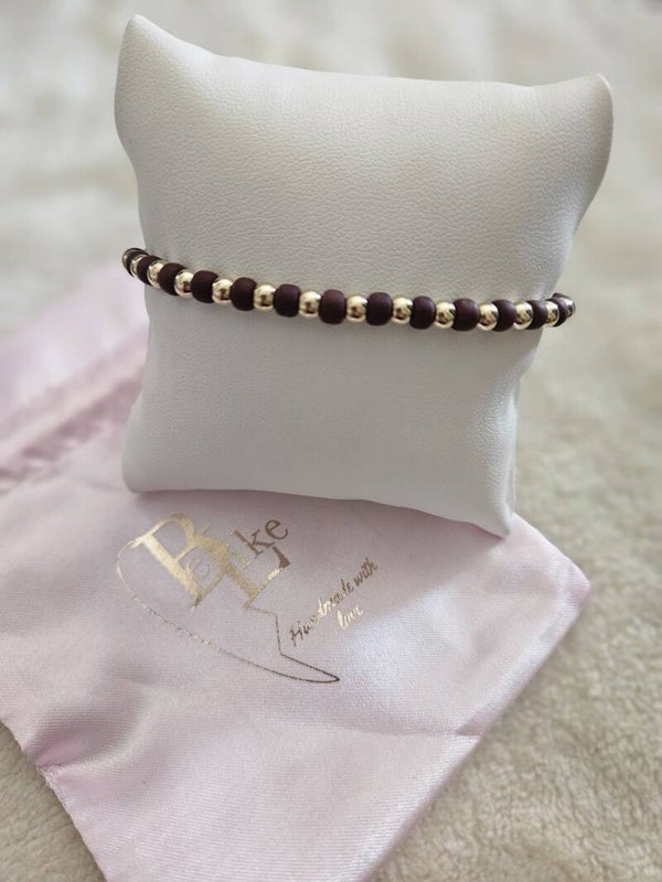 Armband Luxury 3MM Miyuki Chocolate
