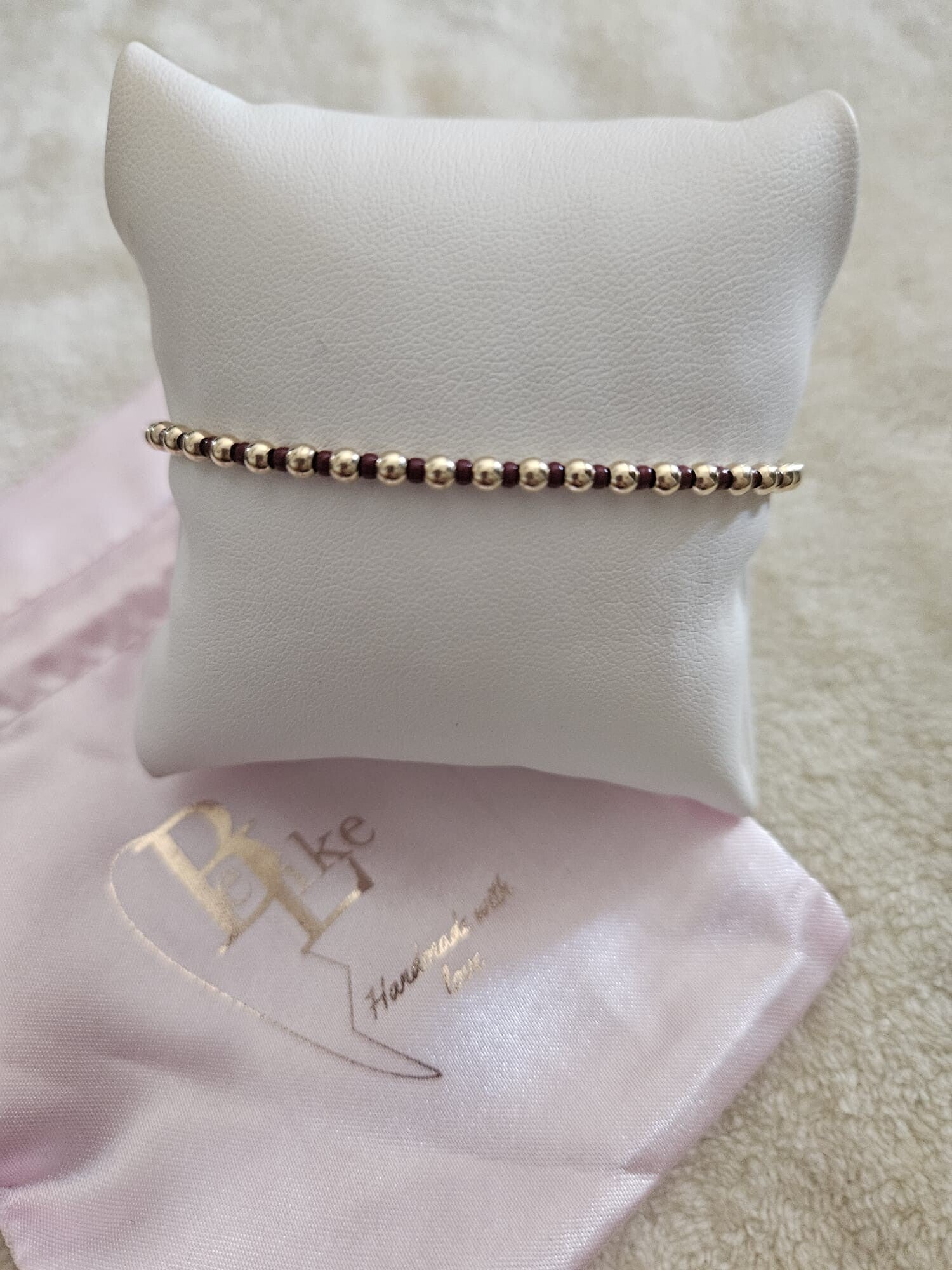 Armband Luxury 3MM Miyuki Red Brown
