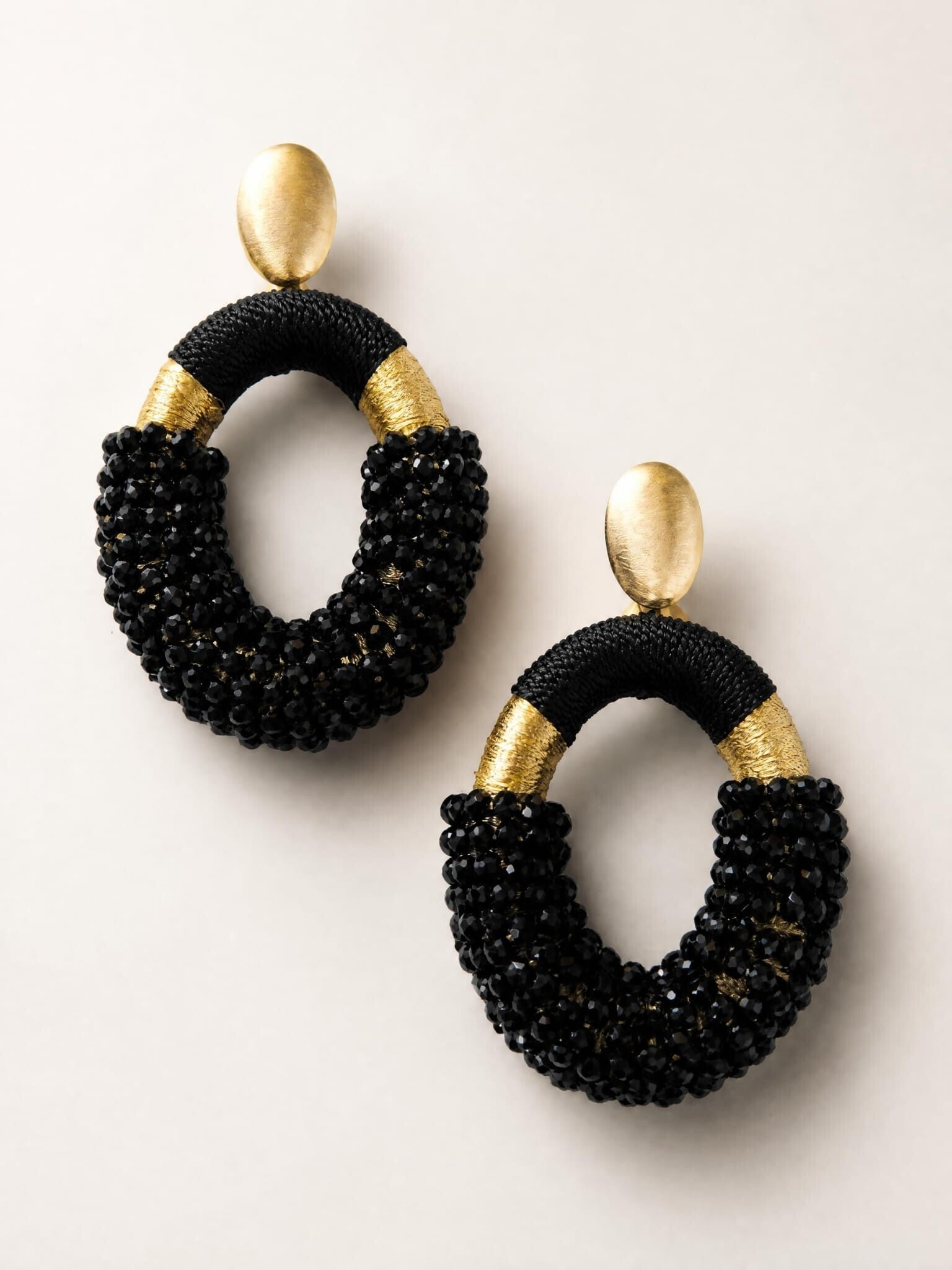 Belike Oorbellen Black Oval