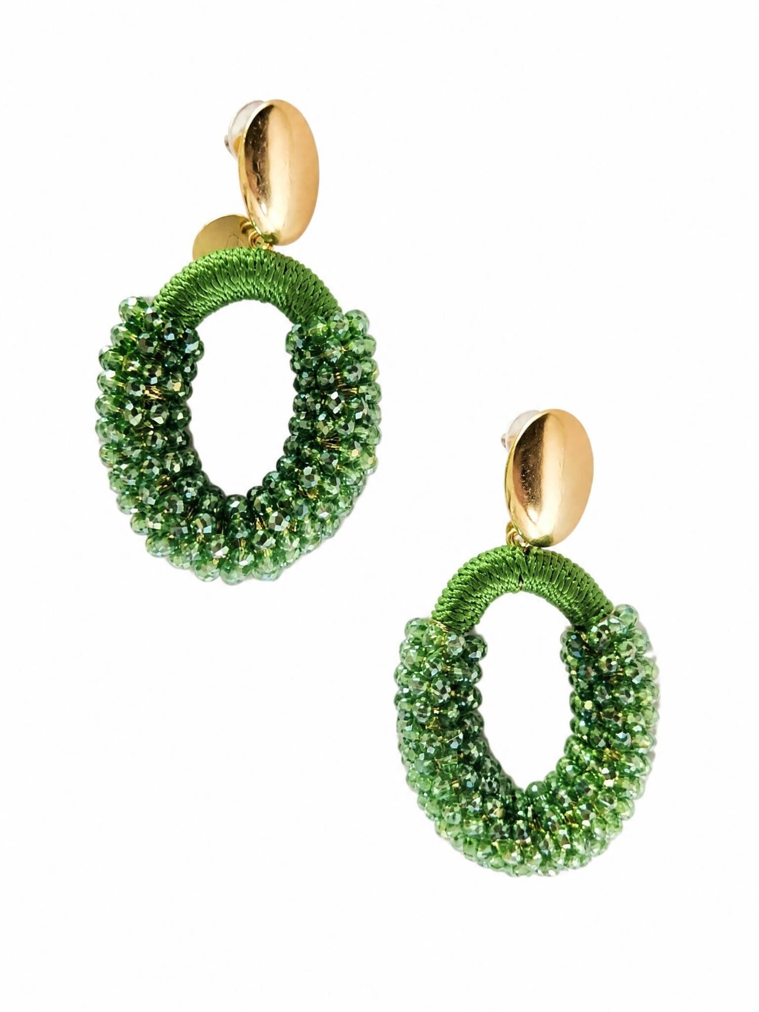 Belike oorbellen Little Green oval