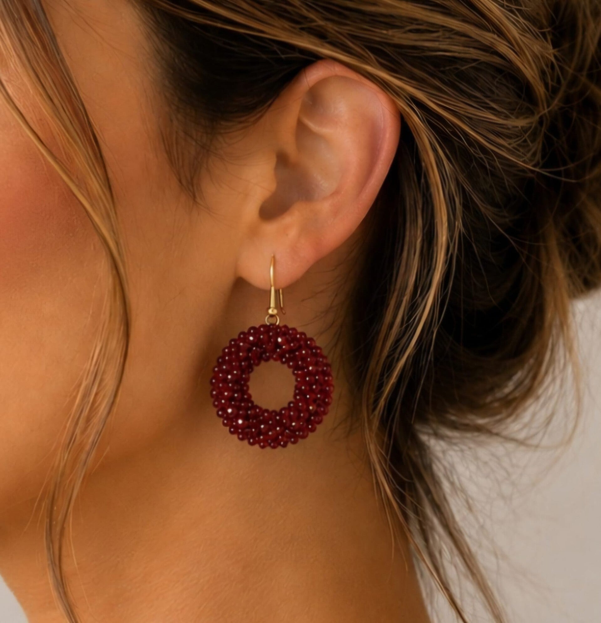 Belike Oorbellen Bordeaux Red