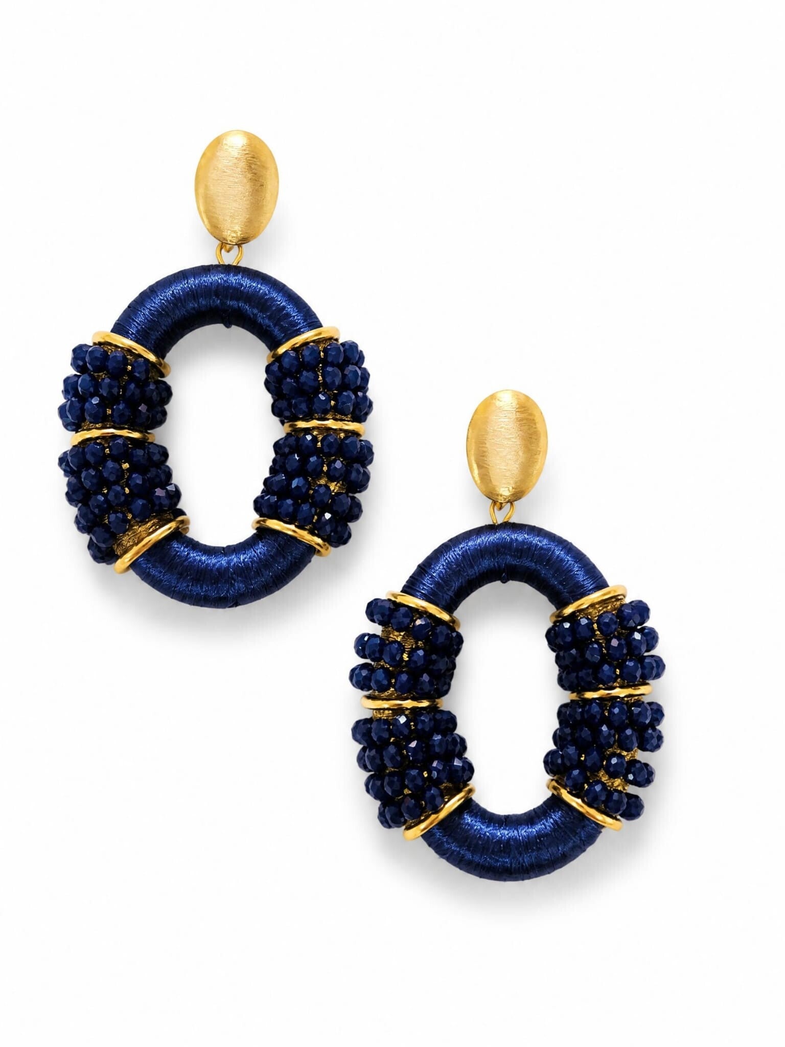 Belike Oorbellen Blue oval