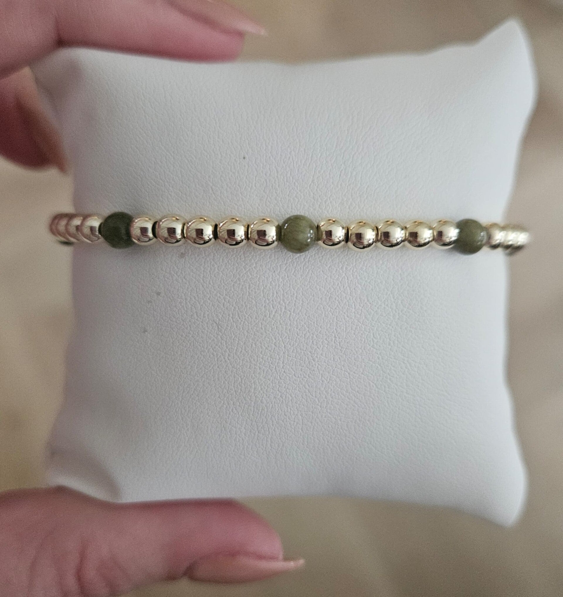 Armband Sparkling 4MM Nature Green